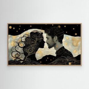 Stampe giclée su Tela con Cornice / Lovers ( 3 misure )