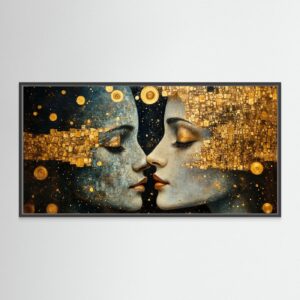 Stampe giclée su Tela con Cornice / Gold Kiss ( 5 misure )